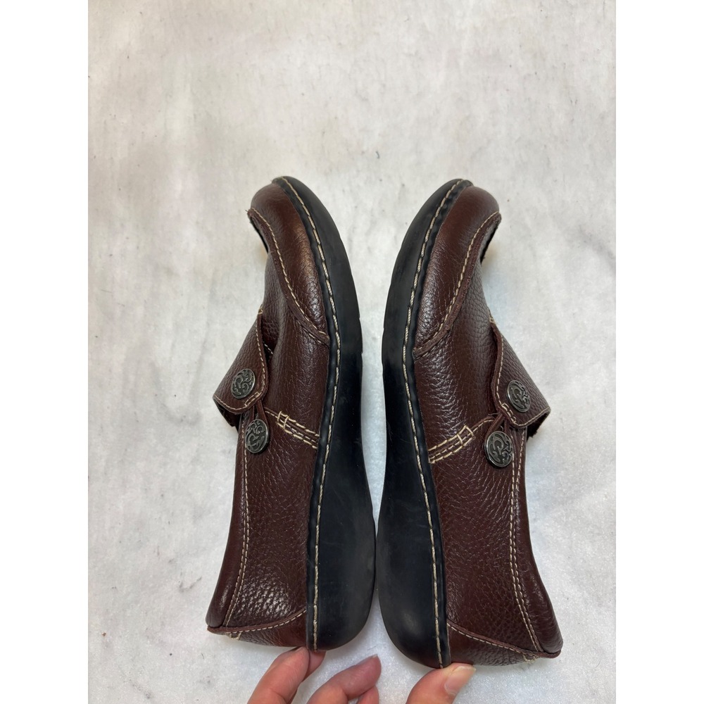 Clarkson Collection Womens Dark Brown Leather Slip On Shoes Comfort Size 6 - Picture 5 of 8